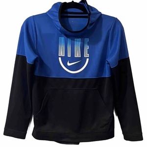 Nike Hoodie Youth Size Large Black Blue White Preowned